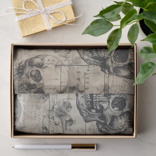 Schedel Halloween Decoupage Tissuepapier (Geschenk)