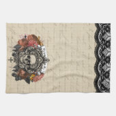 schedel Halloween keukenhanddoek (Horizontaal)