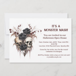 Schedel Halloween Open Huis Uitnodiging