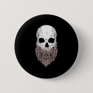 Schedel Halloween voor baardige schedels liefhebbe Ronde Button 5,7 Cm