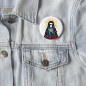 Schedel Heilige Ronde Button 5,7 Cm (In situ)