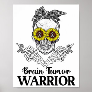 Schedel Hersentumor Warrior Grey S Kanker Bewustzi Poster