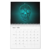 Schedel Hoofd Gothic Cool Fun Trendy Art 2024 Kalender (Mar 2026)