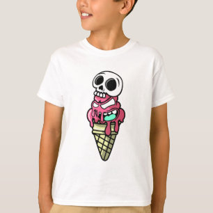 Schedel Ijsje Cartoon T-shirt