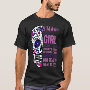 Schedel Ik heb drie zijden 3 juli GIrl Mexicaanse T-shirt