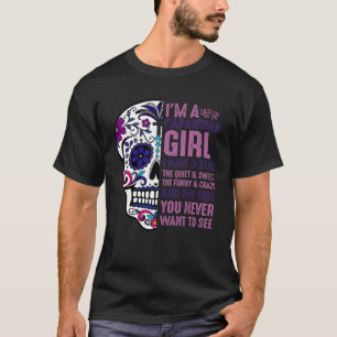 Schedel Ik heb drie zijden 3 Steenbok Januari Dece T-shirt