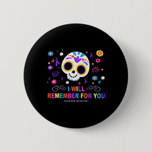 Schedel Ik zal het onthouden voor u Alzheimerheime Ronde Button 5,7 Cm