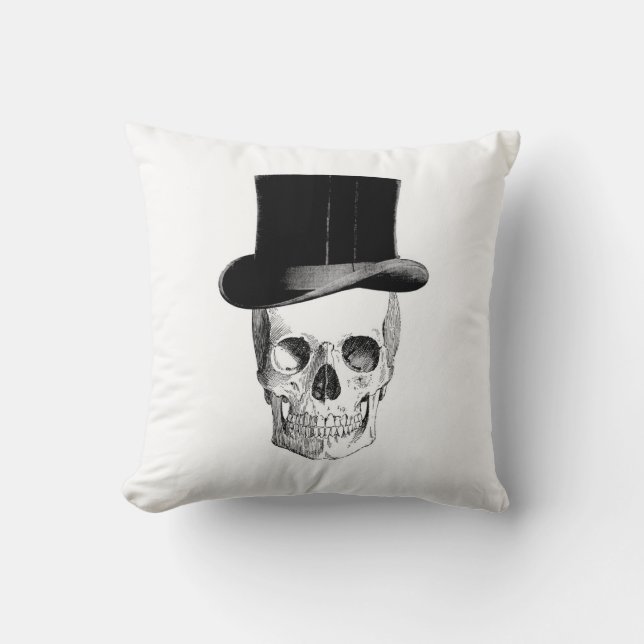  schedel illustratie met pet kussen (Voorkant)