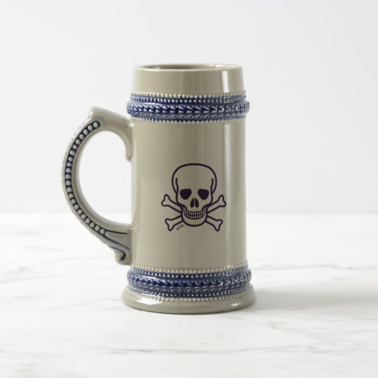 Schedel in Botten stein Bierpul (Links)
