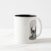 schedel in de troep 2 tweekleurige koffiemok (Voorkant rechts)