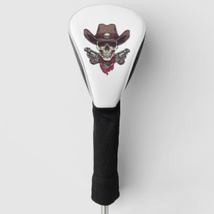 Schedel in het Wilde Westen Golfheadcover