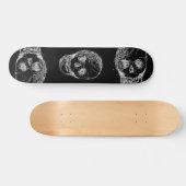 Schedel, in het wit. skateboard (Horizontaal)