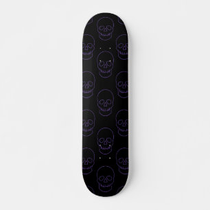 Schedel in Paarse en zwarte Skateboard