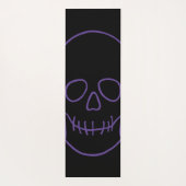 Schedel in Paarse en zwarte Yogamat (Achterkant)
