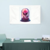 Schedel in Rozen glas Spandoek (Beurs)