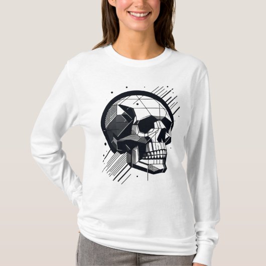 Schedel in verschillende stijlen 22 t-shirt (Voorkant)