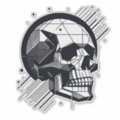 Schedel in verschillende stijlen 34 sticker (Voorkant)