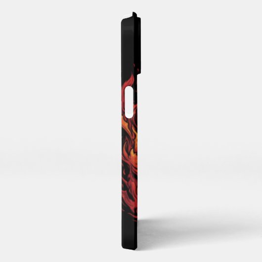 Schedel in vuur en vlam,  design, Flaming Skull iPhone Hoesje (Rechterkant)
