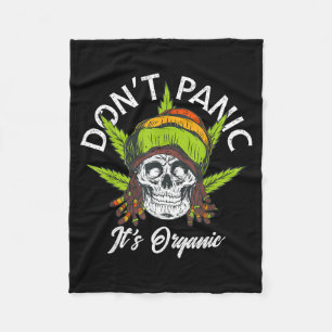 Schedel Jamaica Rasta Grappig Niet In Paniek Het I Fleece Deken