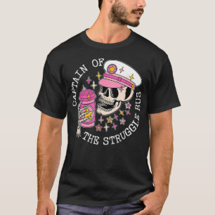 Schedel Kapitein van de Strijdbus Grappige Kleding T-shirt
