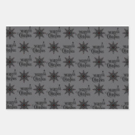 Schedel Kerst inpakpapier