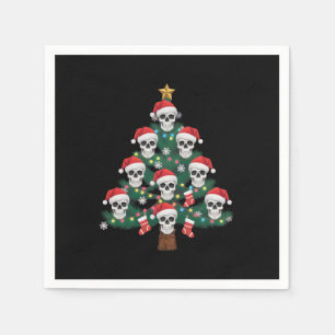 Schedel Kerstboom Pyjama Cool Skelet Kerstman Servet