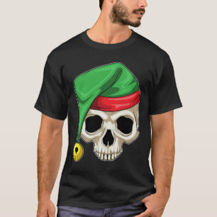Schedel Kerstmis Kerstman hoed T-shirt