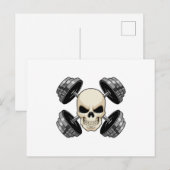 Schedel Krachttraining Hantels Briefkaart (Voorkant / Achterkant)