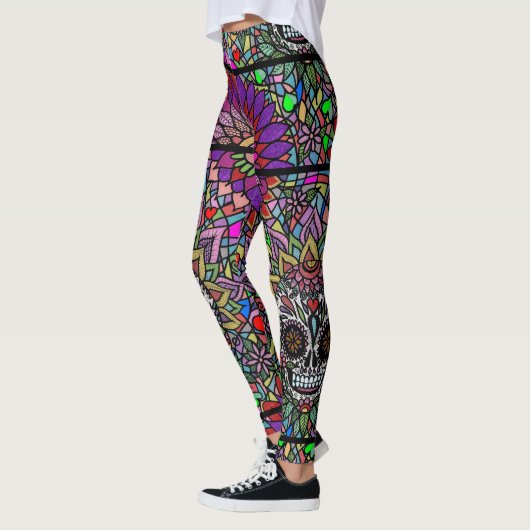 Schedel Kunst Leggings (Links)