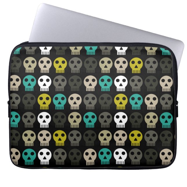 schedel laptop sleeve (Voorkant)