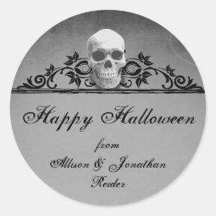 Schedel Lijst Halloween sticker