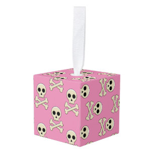 Schedel met Botten Kubus Ornament