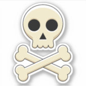 Schedel met Botten Sticker (Voorkant)