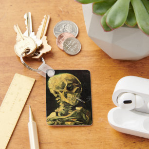 Schedel met brandende sigaret van Vincent van Gogh Sleutelhanger