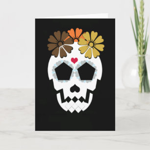 Schedel met de Bloemen van Hued van de Herfst Kaart