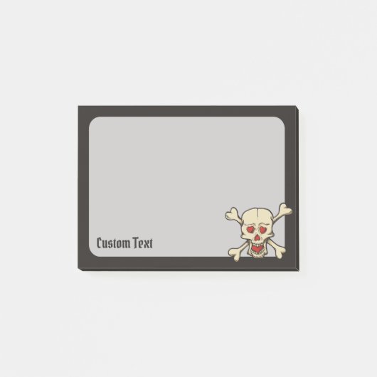 Schedel met harten post-it® notes (Voorkant)
