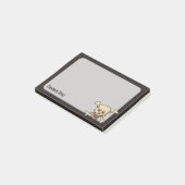 Schedel met harten post-it® notes (Schuin)