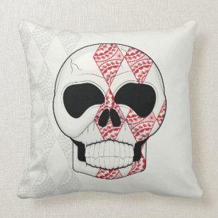 Schedel met kant diamanten met kunst patroon kussen