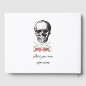 Schedel met klaprozen gastenboek (Achterkant)