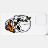 schedel met monboogvlinder Case-Mate iPhone case (Achterkant (horizontaal))