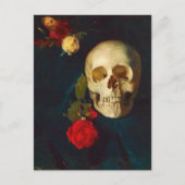 Schedel met Rozen | Carl Schuch Briefkaart (Voorkant)
