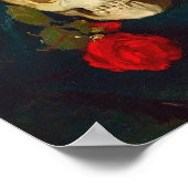 Schedel met Rozen | Carl Schuch Poster (Hoek)