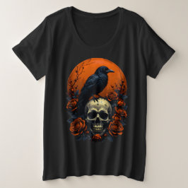 Schedel met Rozen & Crow Gothic T-Shirt