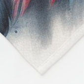 Schedel met Rozen en Bluebird Fleece Deken (Hoek)