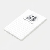 Schedel met rozen waterverf schilderij gevoerd post-it® notes (Schuin)