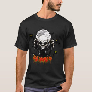 Schedel met scherpe, dreigende tanden t-shirt