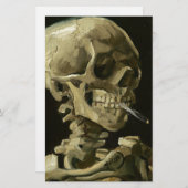 Schedel met sigaret van Van Gogh Briefpapier (Voorkant / Achterkant)