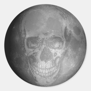 Schedel Moon Sticker