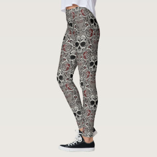 Schedel Motief Halloween Print Leggings