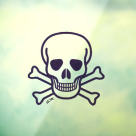 Schedel n Botten helder venster vastklampen achter Raamsticker